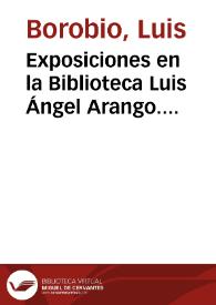 Exposiciones en la Biblioteca Luis Ángel Arango. Leopoldo Richter