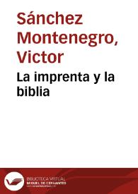 La imprenta y la biblia