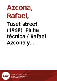 Tuset street (1968). Ficha técnica 