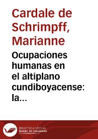 Ocupaciones humanas en el altiplano cundiboyacense: la etapa cerámica vista desde Zipaquirá