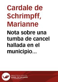 Nota sobre una tumba de cancel hallada en el municipio de Dosquebradas, Risaralda:  Orfebrería de la tradición metalúrgica del suroccidente hallada...