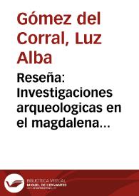 Reseña: Investigaciones arqueologicas en el magdalena medio Cuenca del Río Carare (Departamento de Santander)