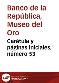 Carátula y páginas iniciales, número 53