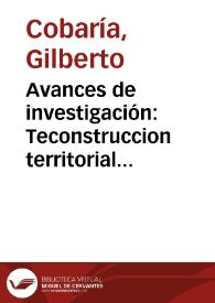 Avances de investigación: Teconstruccion territorial del pueblo U'wa