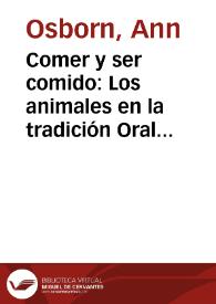 Comer y ser comido: Los animales en la tradición Oral U'W A (Tunebo)