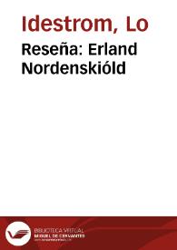 Reseña: Erland Nordenskióld