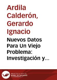 Nuevos Datos Para Un Viejo Problema: Investigación y discusiones en torno del poblamiento de América del Sur