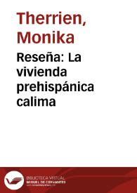 Reseña: La vivienda prehispánica calima