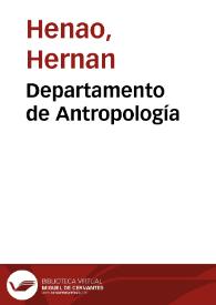 Departamento de Antropología