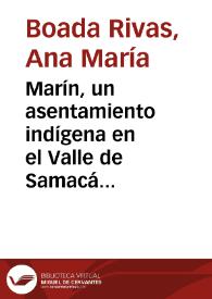 Marín, un asentamiento indígena en el Valle de Samacá (Boyacá)