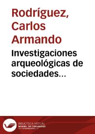 Investigaciones arqueológicas de sociedades agro-alfareras tardías en el centro internacional de agricultura tropica (CIAT), Palmira, Valle del Cauca