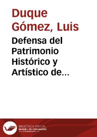 Defensa del Patrimonio Histórico y Artístico de Colombia, legislación