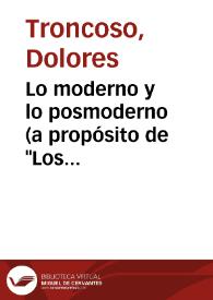 Lo moderno y lo posmoderno (a propósito de 'Los vaqueros en el pozo' y 'Muñeca y Macho')