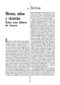 Héroes, mitos y victorias. Sobre Luis Alberto de Cuenca