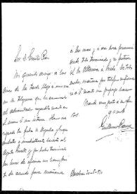 Carta de Guillermo Ramos a Emilio Riu. Barcelona, 30 de mayo de 1910