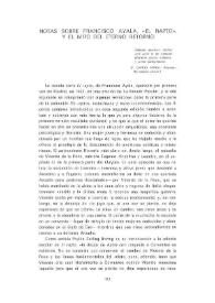 Notas sobre Francisco Ayala, 'El rapto' y el mito del eterno retorno