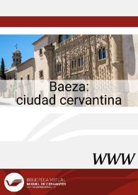Baeza : ciudad cervantina