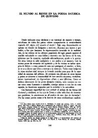 'El mundo al revés' en la poesía satírica de Quevedo