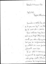 Carta de José María Ots a Rafael Altamira. Oviedo, 9 de enero de 1924