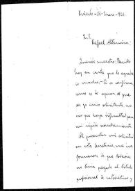 Carta de José María Ots a Rafael Altamira. Oviedo, 14 de enero de 1924