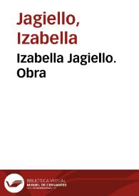 Izabella Jagiello. Obra