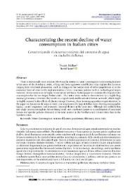 Characterizing the recent decline of water consumption in Italian cities
