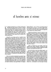El hombre ante sí mismo