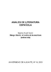 Margo Glantz: el rastro de la escritura (Entrevista)