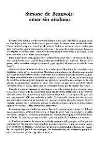 Simone de Beauvoir: amar sin ataduras 