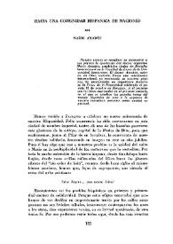 Hacia una comunidad hispánica de naciones