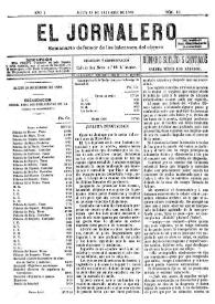 El Jornalero : semanario defensor de los intereses del obrero (Alcoy). Año 1, núm. 15, 28 de diciembre de 1889