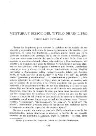Ventura y riesgo del título de un libro