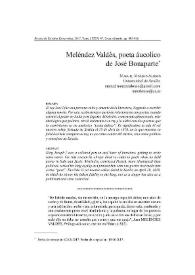 Meléndez Valdés, poeta áulico de José Bonaparte