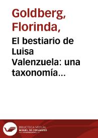 El bestiario de Luisa Valenzuela: una taxonomía poética