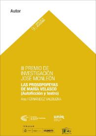 Las prosopopeyas de María Velasco (Autoficción y teatro)