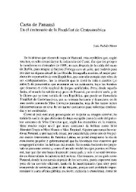 Carta de Panamá. El centenario de la Frankfurt de Centroamérica
