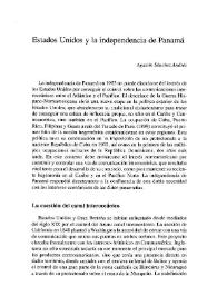 Estados Unidos y la independencia de Panamá