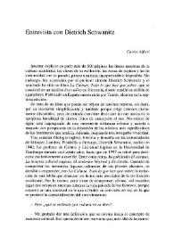 Entrevista con Dietrich Schwanitz