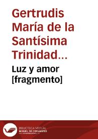 Luz y amor [fragmento]