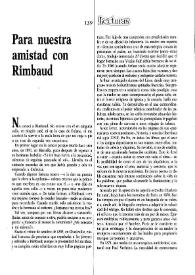 Para nuestra amistad con Rimbaud