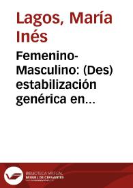Femenino-Masculino: (Des) estabilización genérica en 'Simetrías' de Luisa Valenzuela