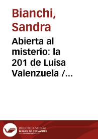 Abierta al misterio: la 201 de Luisa Valenzuela