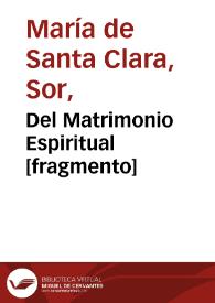 Del Matrimonio Espiritual [fragmento]
