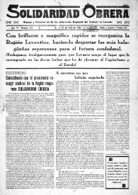 Solidaridad Obrera : Órgano y Portavoz de la Confederación Regional del Trabajo de Levante. Núm. 115, 23 de abril de 1936