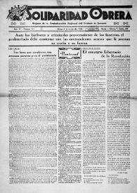 Solidaridad Obrera : Órgano y Portavoz de la Confederación Regional del Trabajo de Levante. Núm. 121, 5 de junio de 1936