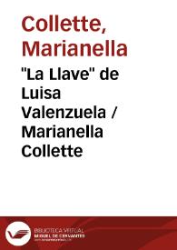 'La Llave' de Luisa Valenzuela