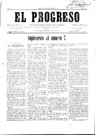 El Progreso : Periódico Democrático de la Marina. Suplemento al núm. 7, 11 de octubre de 1884