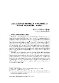 Antecedentes históricos y doctrinales para el estudio del laicismo