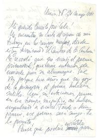 Carta de Manuel Altolaguirre a Camilo José Cela. México, 20 de mayo de 1959