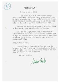 Carta de Max Aub a Camilo José Cela. México, 25 de marzo de 1958